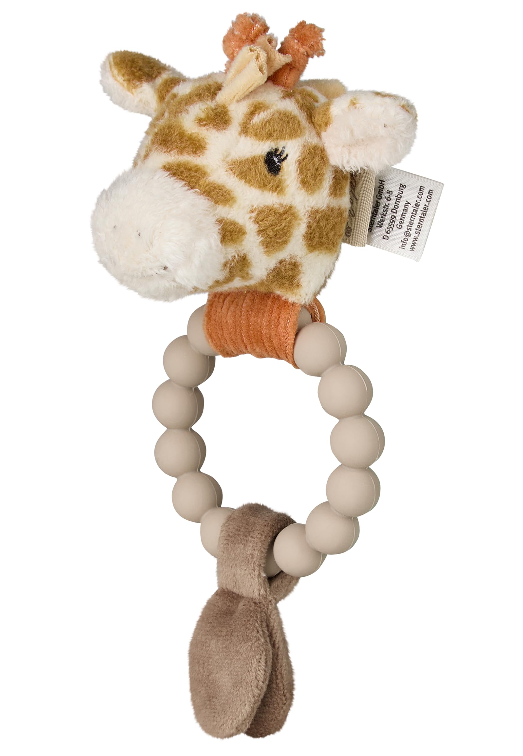 Sterntaler Gripping Toy Giraffe Kaya - Made of Cuddly Fleece - Integrated Rattle - Baby and Toddler Toy - Promotes Baby's Motor Skills and Senses - Ideal Gift, Golden Brown