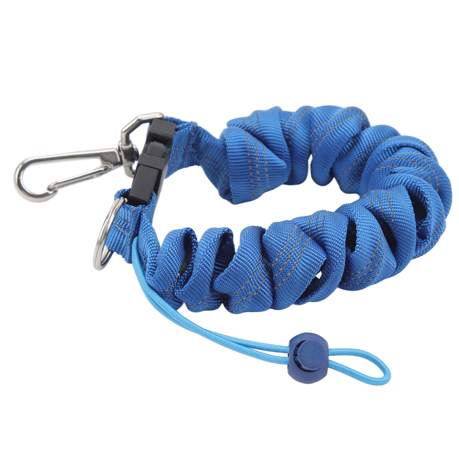 Xolsurg Diving Chamber Stainless Steel Body Spring Coil Strap Snorkel Diving Snorkel Multi-Use (Blue)