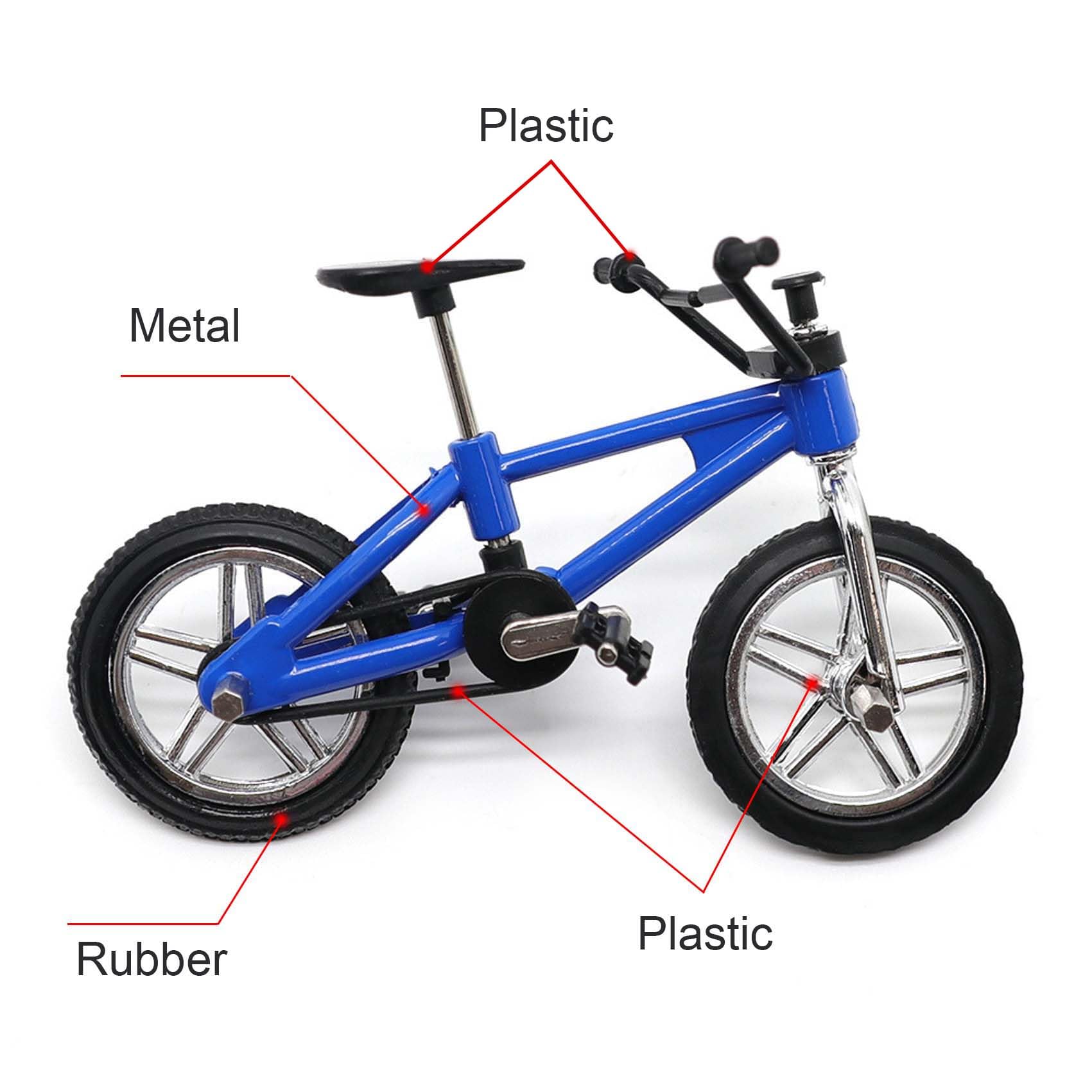 KEEDA Lot de 2 mini vélos de décoration pour voiture RC Crawler SCX10 TRX4 CC01 D90 D110 (bleu)