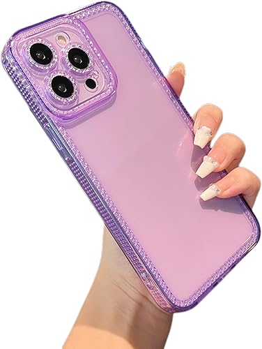 Miniatura 12 de ZTOFERA Diseñada para iPhone 13 de 6.1 pulgadas, bonita funda transparente para mujeres y niñas, funda protectora de silicona TPU suave flexible con