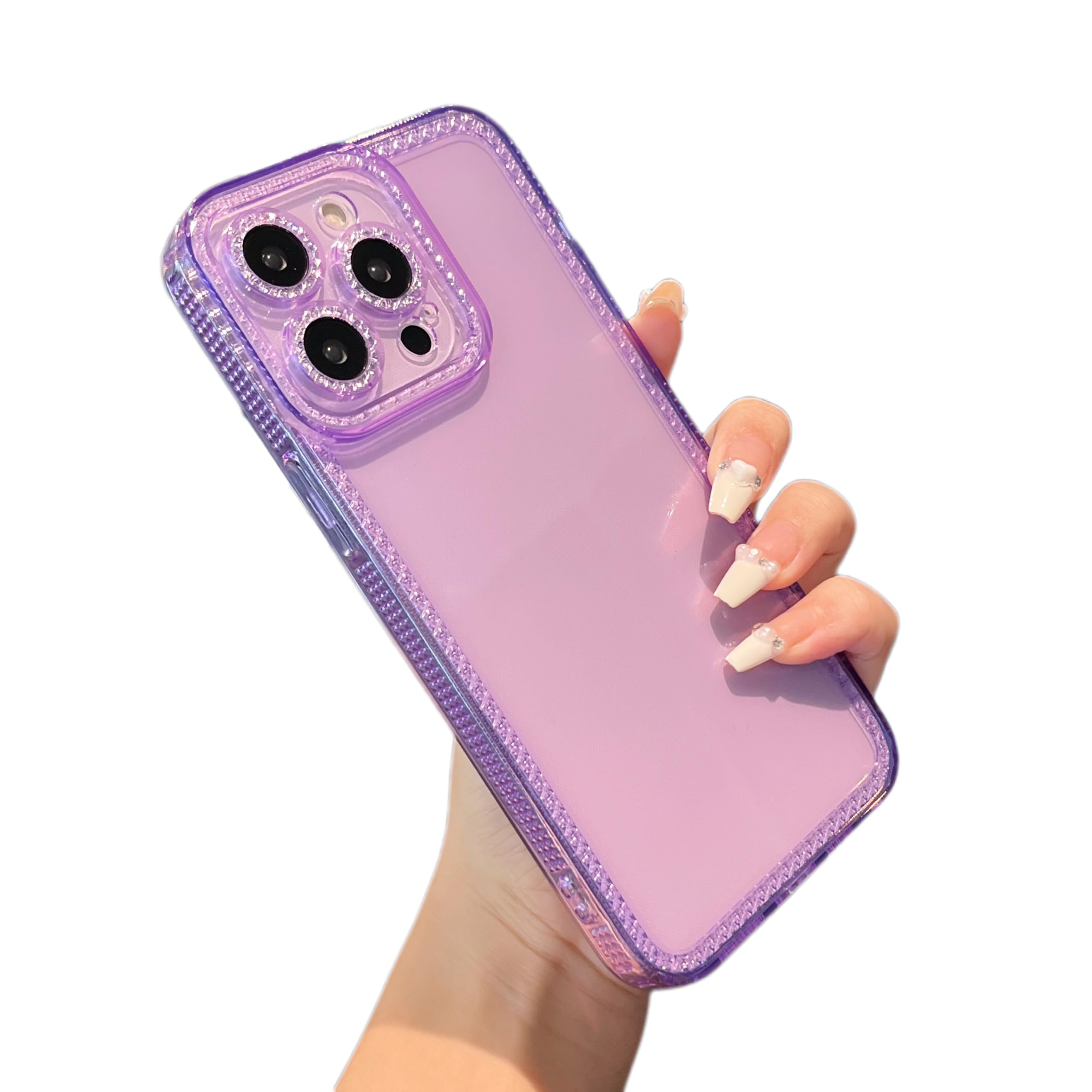 ZTOFERA Designed for iPhone 13 Pro 6.1 inch,Cute Clear Case for Women Girls,Sparkly Glitter Bling Flexible Soft TPU Silicone Bumper Protective Cover