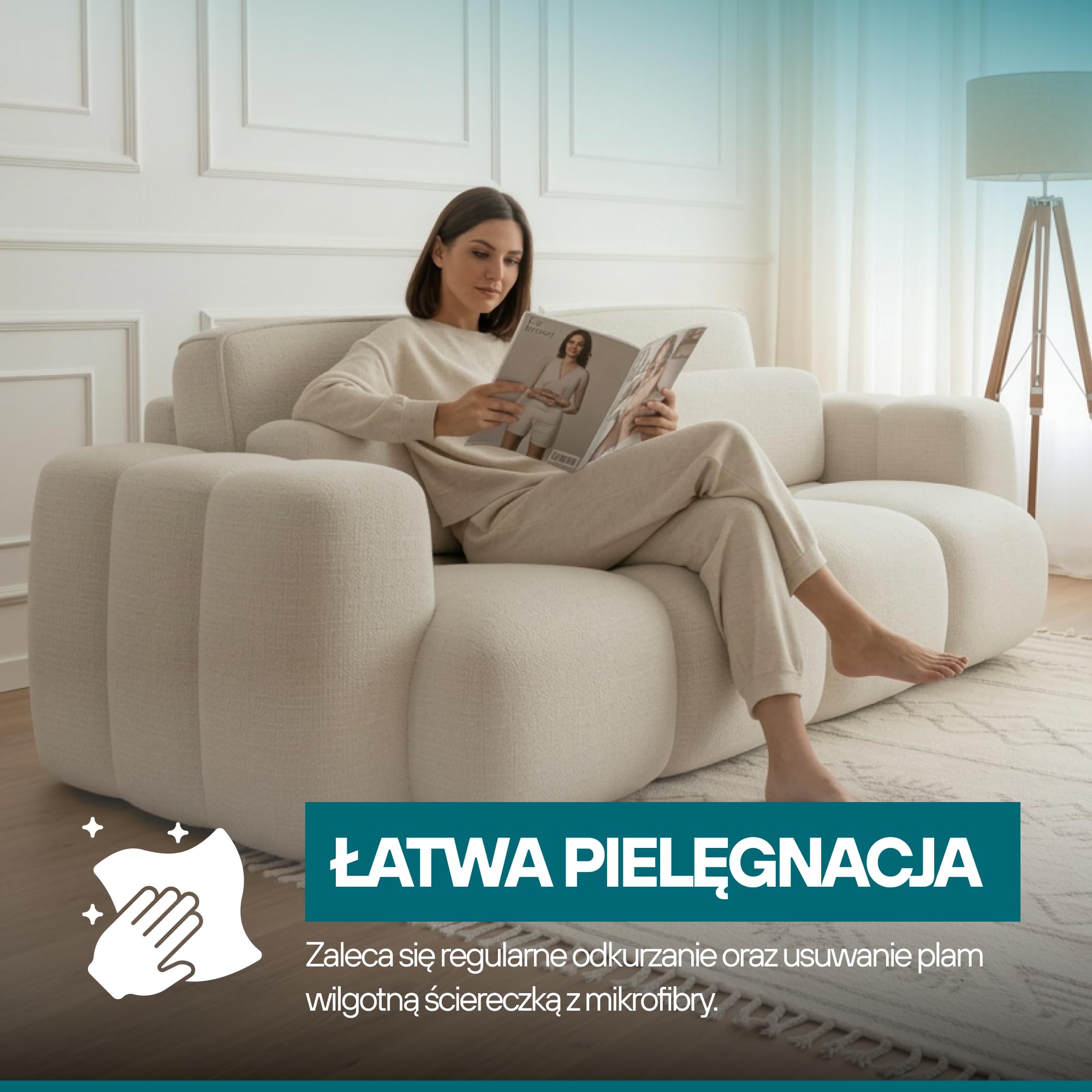 TRADA Sofa z funkcją spania – 275 x 90 x 110 cm – sofa z funkcją spania ze skrzynią na pościel – z systemem rozkładania DL – 3-osobowa sofa do salonu z powierzchnią do leżenia 150 x 200 cm – beżowa