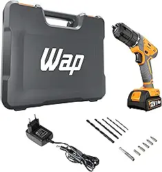 WAP Parafusadeira Furadeira à Bateria 3/8' 12V WF 12K3.2 com 18 Níveis de Torque, 2 Níveis de Velocidades e Maleta