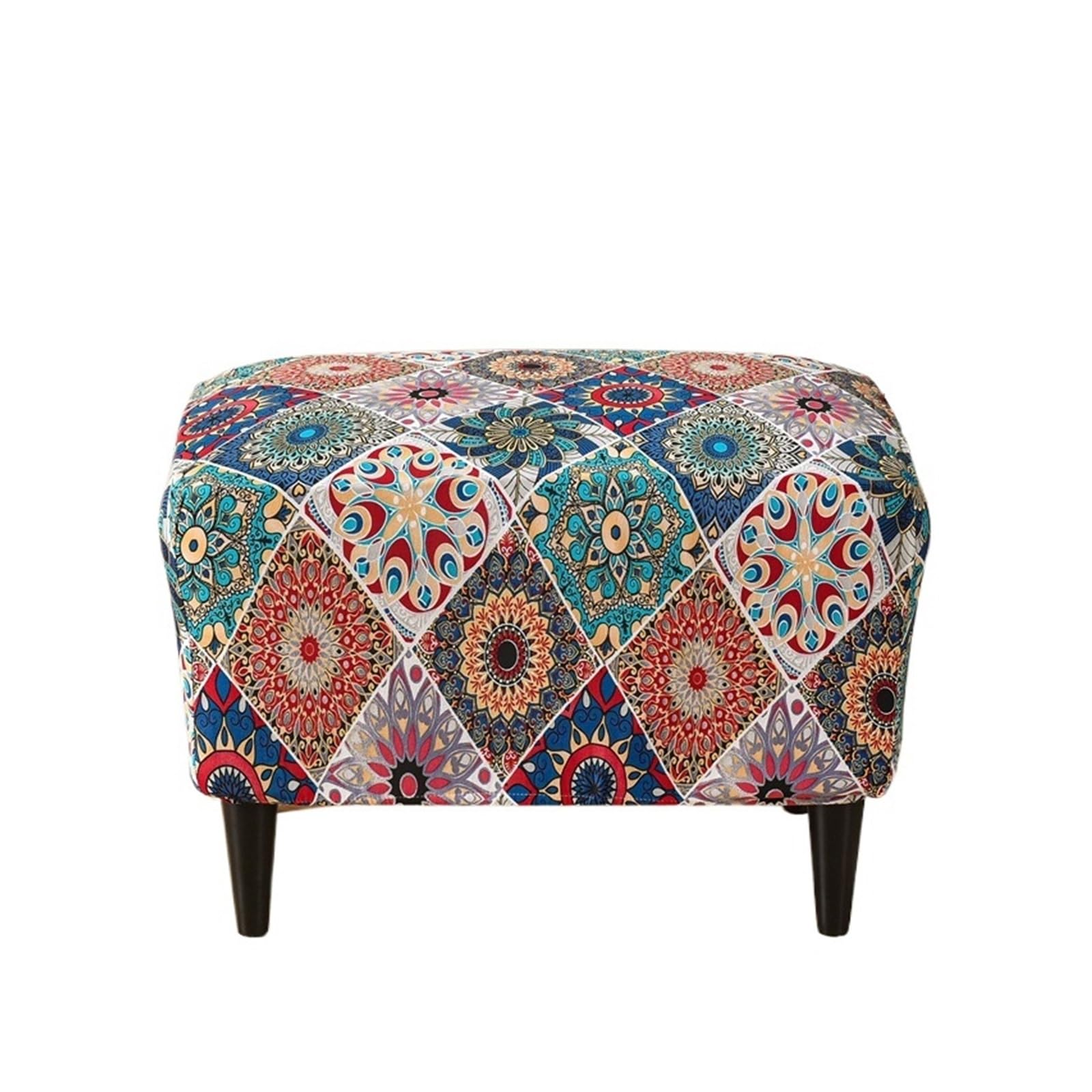 GCYEIDMA Wing Chair Slipcover Wing Chair Cover Stretch Armchair Relax Sofa Slipcovers with Seat Cushion Footstool Covers(B7 Footstool Cover)