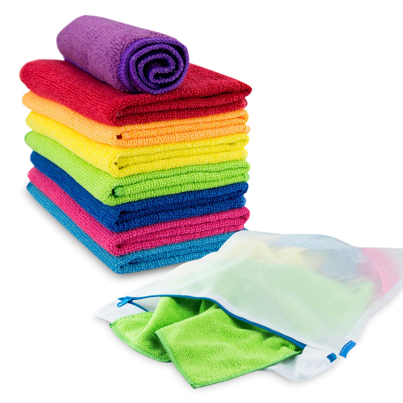 Straseapoit Panni Pulizia Microfibra Super Assorbenti - 5 Pezzi 30x30 Cm - Multiuso Per Cucina E Bagno - Senza Pelucchi E Riutilizzabili