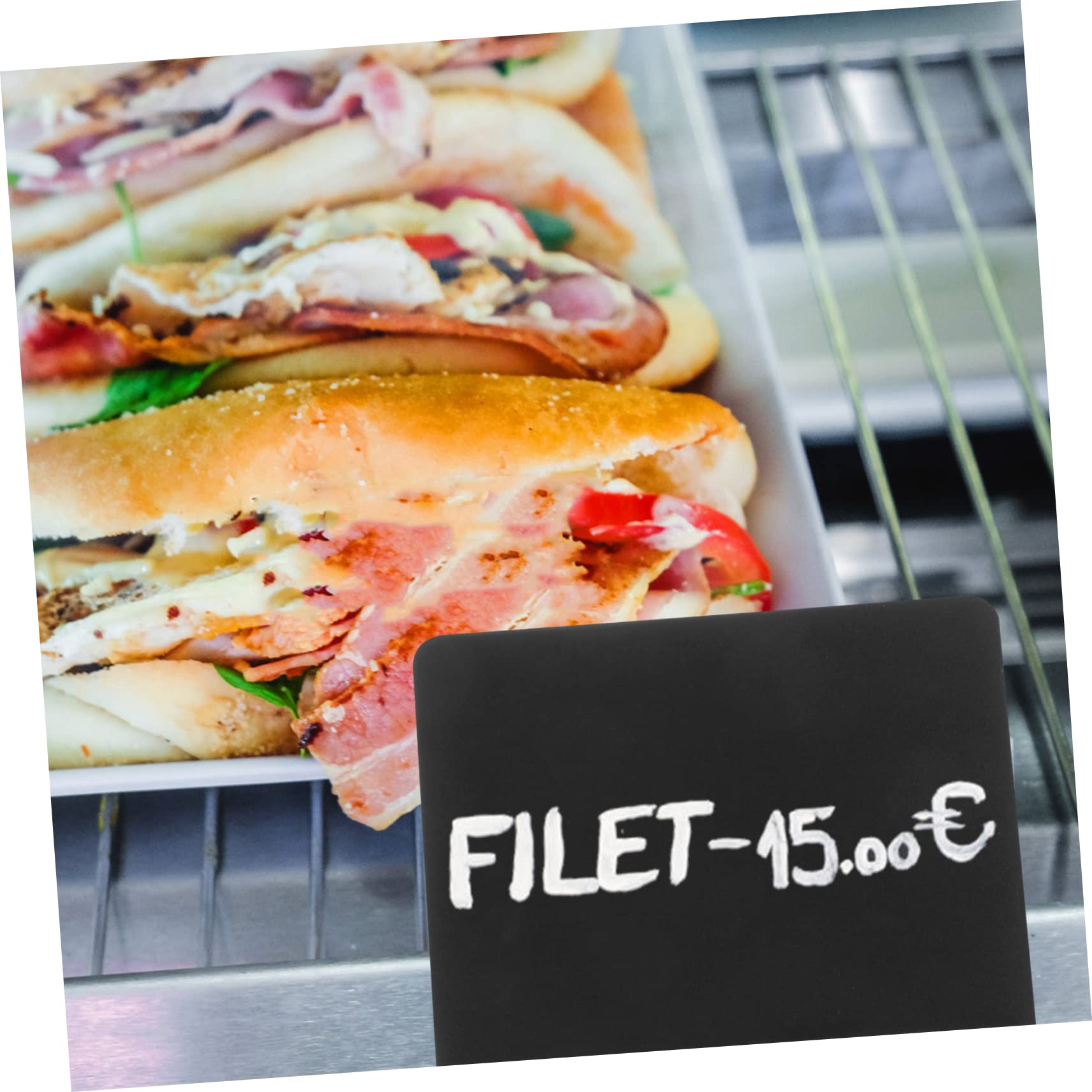 SHINEOFI 30stücke Mini Kreidetafeln Wiederverwendbare Acryl Nachrichtenschilder Für Hochzeiten Partys Buffets Tischkarten Und Menüs Förmiger Standfuß Stabil Und Einfach Zu Beschriften