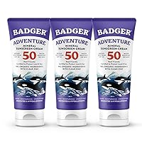 Vista 6 de Badger Protector Solar Mineral SPF 50 Protector Solar de Óxido de Zinc con 98% de Ingredientes Orgánicos, Seguro para Arrecifes, Amplio Espectro