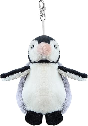 Dilly dudu Llavero de peluche de animal de peluche, llavero de peluche de juguete, los mejores regalos, BlancoNegro