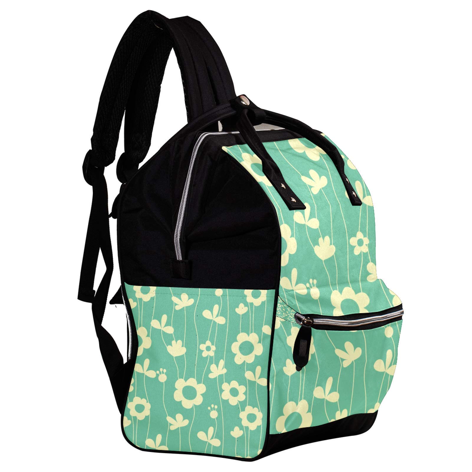 Amazon.com: Flowers Floral Pattern Diaper Bag Mummy Backpack Large