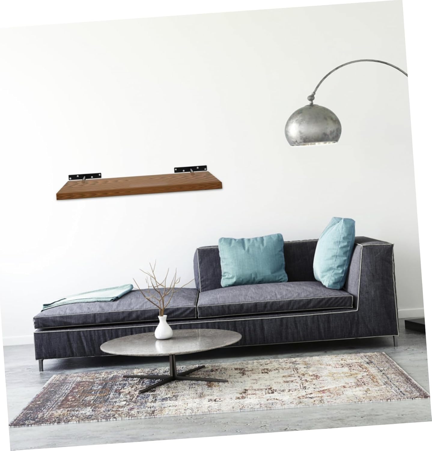 TEHAUX 4sets Shape Bracket Concealed Wall Shelf Bracket Heavy Duty Wall Mount Shelving Floating Shelf Home Partition