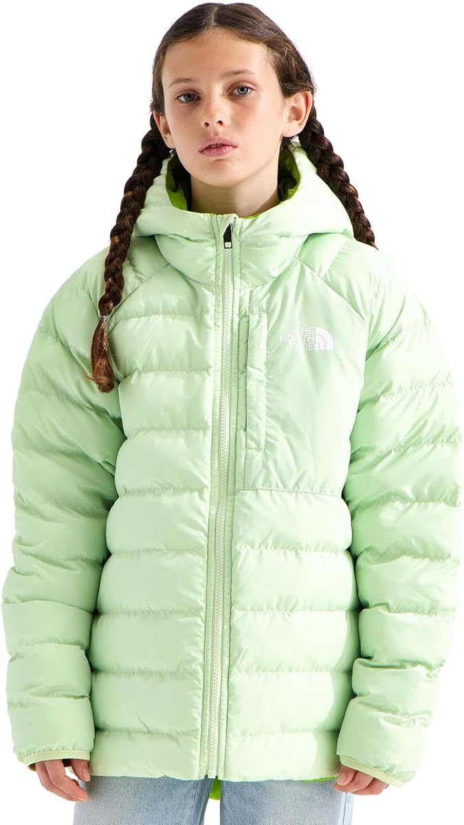 Chaqueta con capucha reversible Perrito para niña The North Face, lima calcificada, XXL | Abrigo de invierno ligero y resistente al agua, aislamiento sintético.