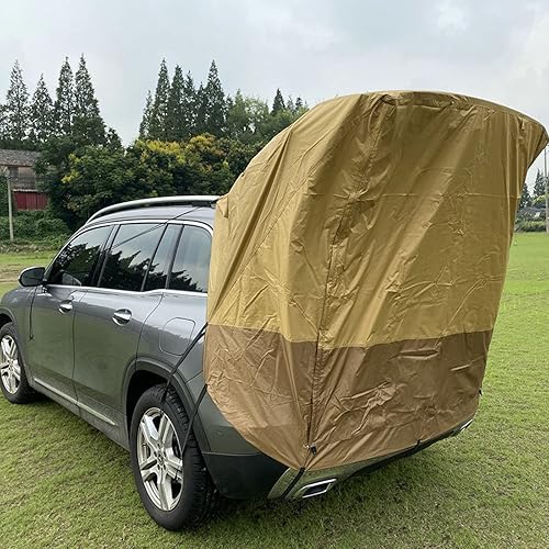 Miniatura 8 de LIANXIAO - Toldo para automóvil, refugio solar, tienda de campaña impermeable, toldo para caravana, remolque, tienda de campaña para portón trasero,