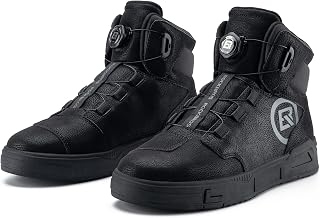 Motorcycle Shoes for Men Women Reinforced Leather Motorcycle Riding Shoes Anti-Slip Breathable Motorcycle Riding Boots Motorcycle Protective Footwear