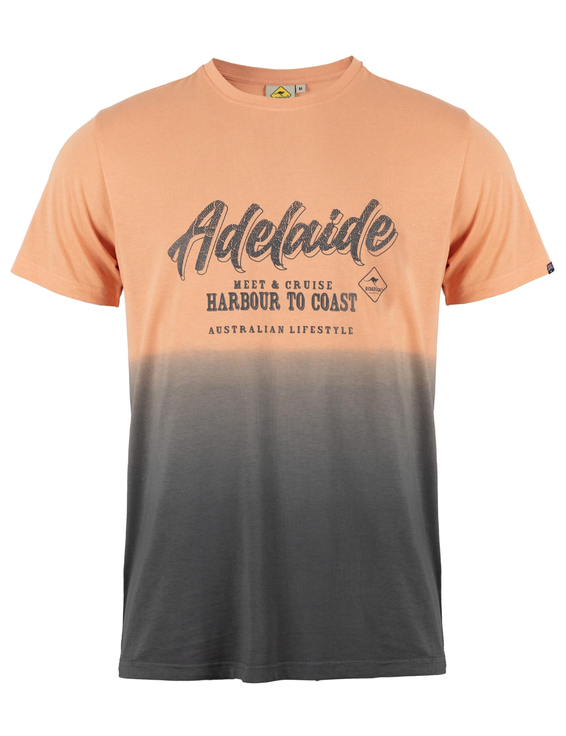 ROADSIGN australia Herren T-Shirt mit Print und Farbverlauf, lässiger Freizeit Style aus 100% Baumwolle