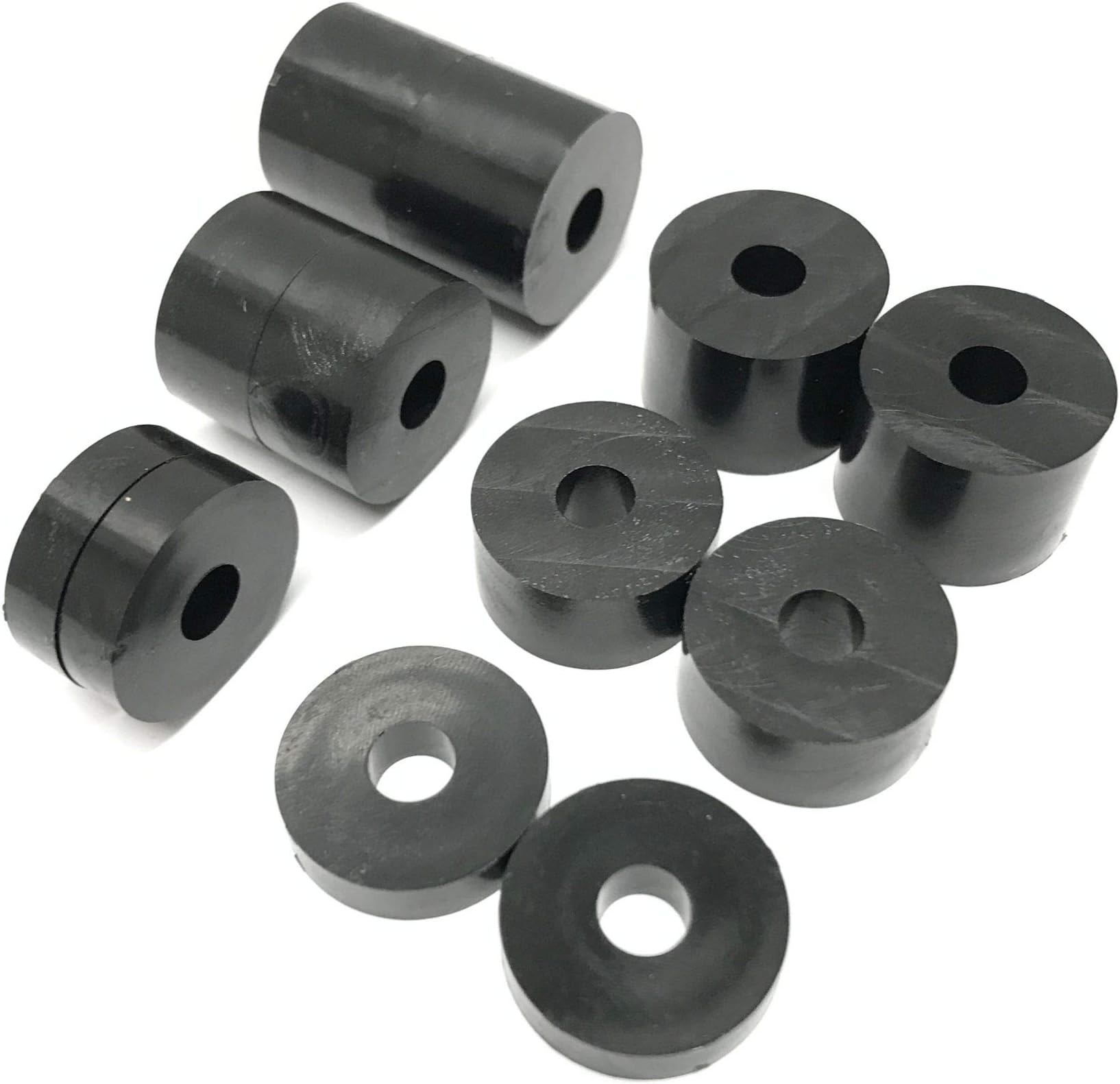 hawkeng 6mm (M6) Nylon Spacers Standoff Washers (12 Pack) 4 x 15mm, 4 x 10mm, 4 x 5mm – Black