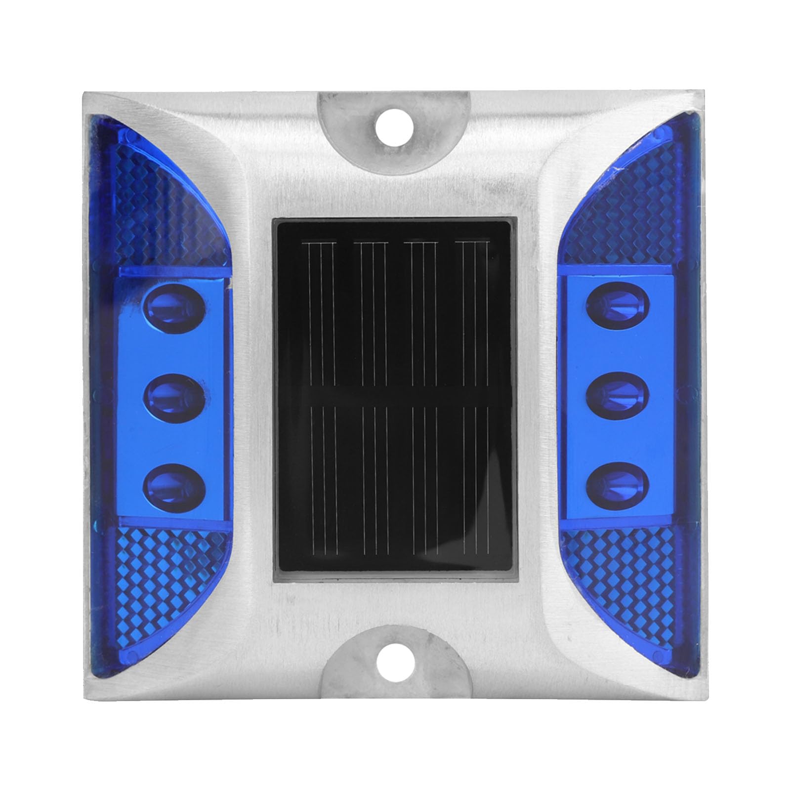 Ausla Driveway Lights, Solar LED Ground Marker Lights, Waterproof Outdoor Driveway Road Lamp, Energy Saving, Courtyards and Gardens, Visible Distance 1000m, Blue