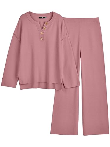 LILLUSORY Women's 2 Piece Lounge Sets Oversized Slouchy Matching Cozy