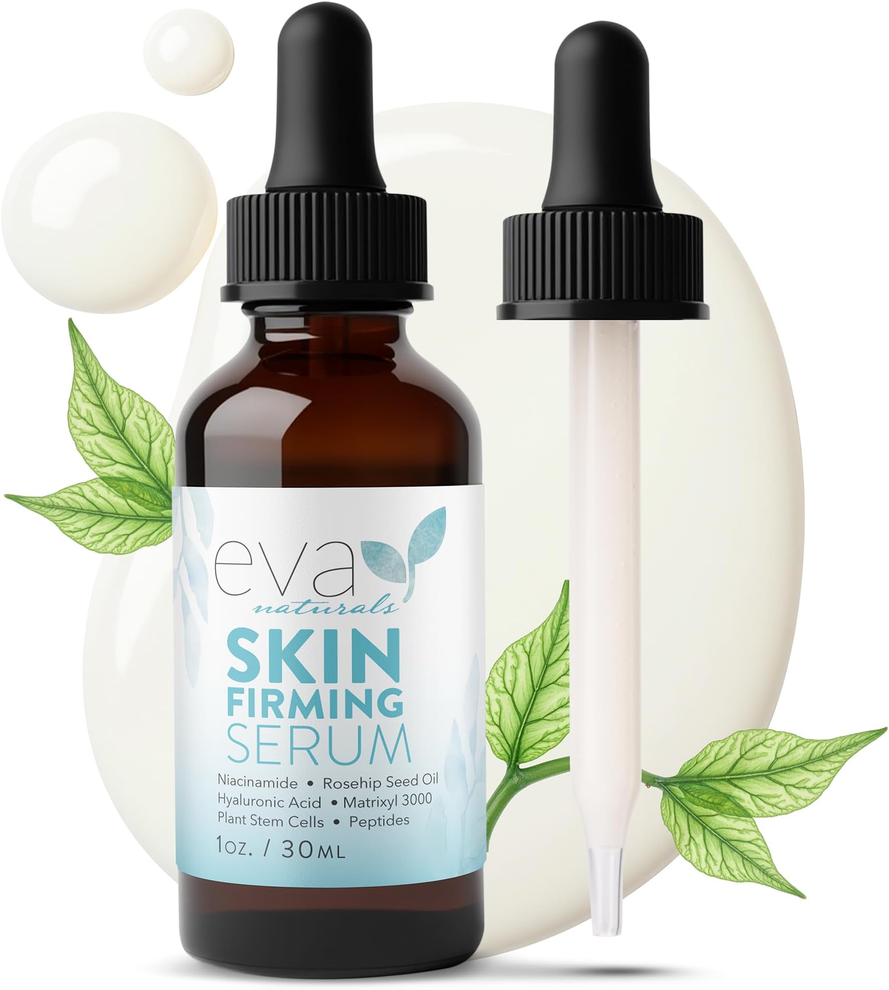 Skin Firming Serum with Niacinamide and Hyaluronic Acid, 1 oz