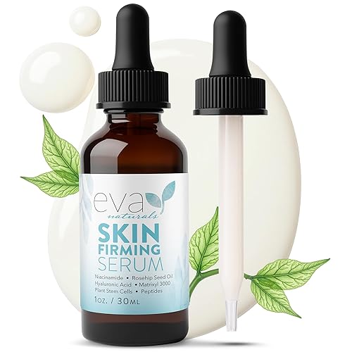 Eva Naturals Suero reafirmante de la piel de 1 oz suero de día o noche reafirma instantáneamente la piel suelta y afina las arrugas con aminoácidos