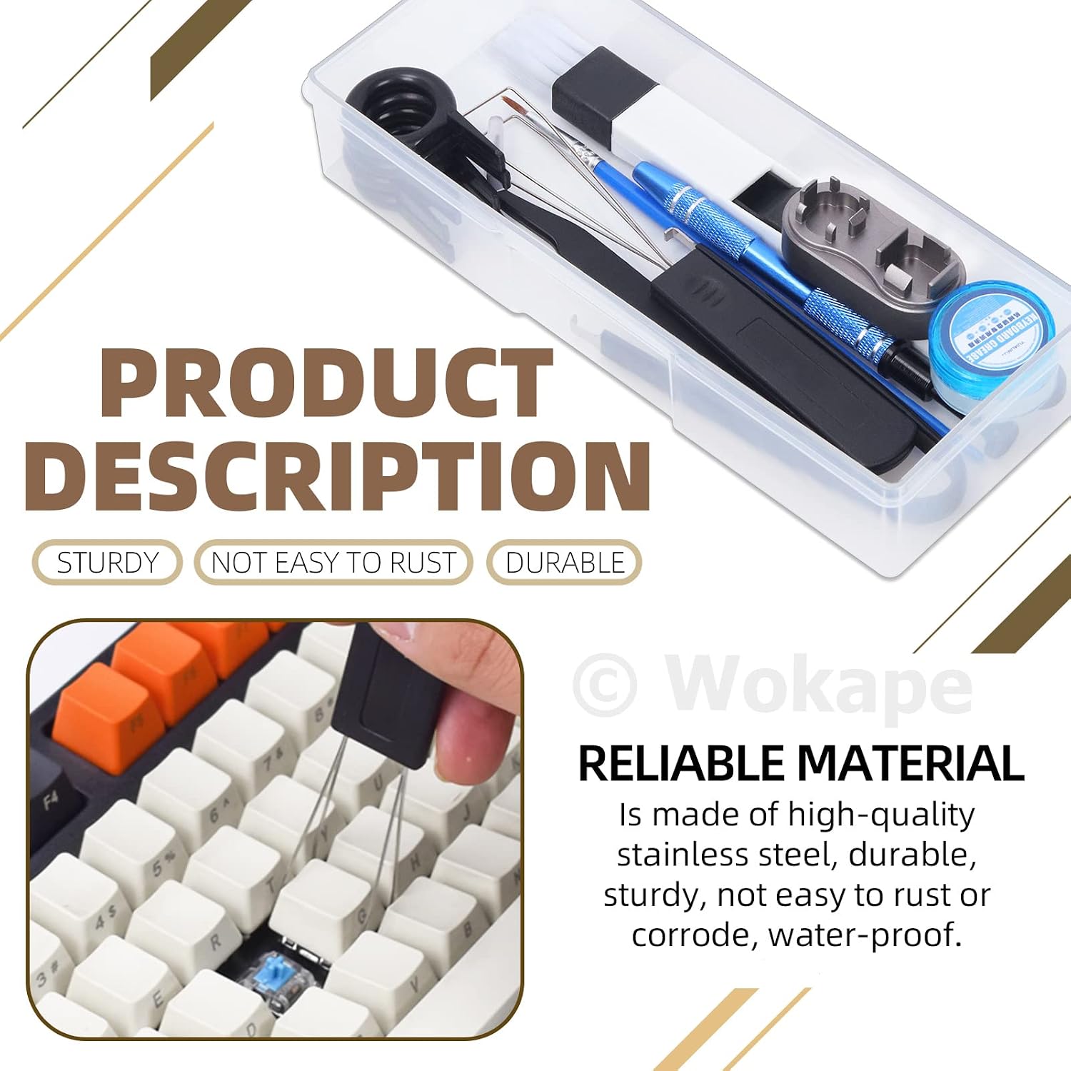 13Pcs Keyboard Lube Kit for Mechanical Keyboard Lube, Keyboard Tools Incl Cleaning Brush Lubrication Keycap Puller Switch Opener image 4