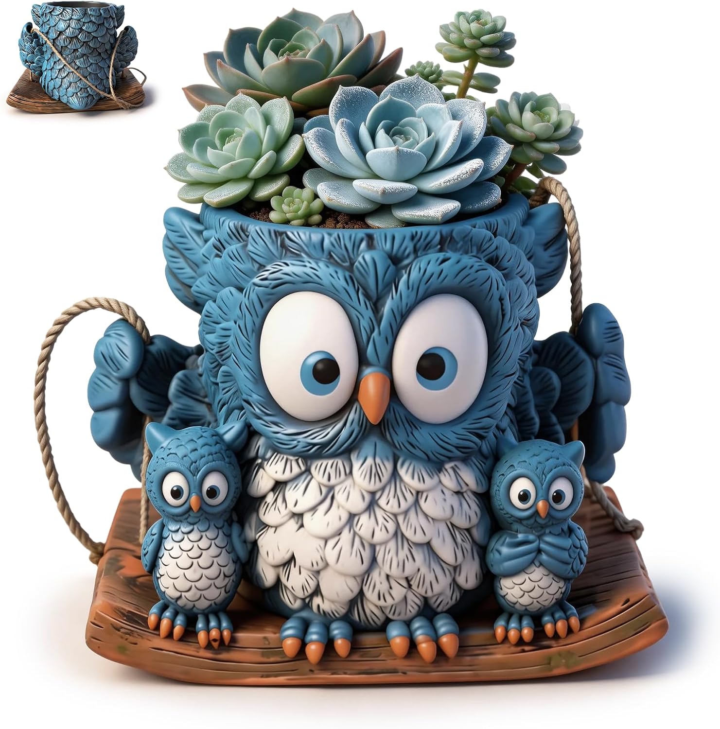 Owl Design Hanging Planter for Indoor Plants, Cute Hanging Plant Holder, Decorative Hanging Planter for Home, Office, Garden Decor