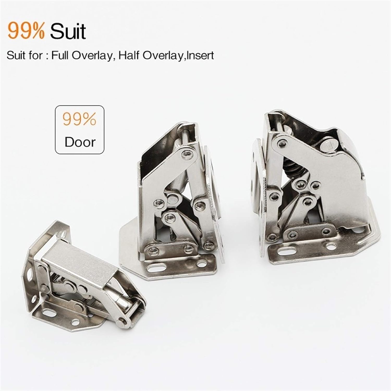 Hinge, 3-4Inch Non-Perforated Cabinet Hinges, Door Soft Close Hydraulic Cushion Hinges for Other Regular Use Around The Home/Shop