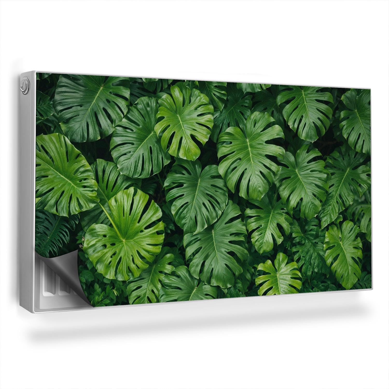 Cache Radiateur Magnétique 110x60 cm Vert Jungle pour Décoration Intérieure Épaisse