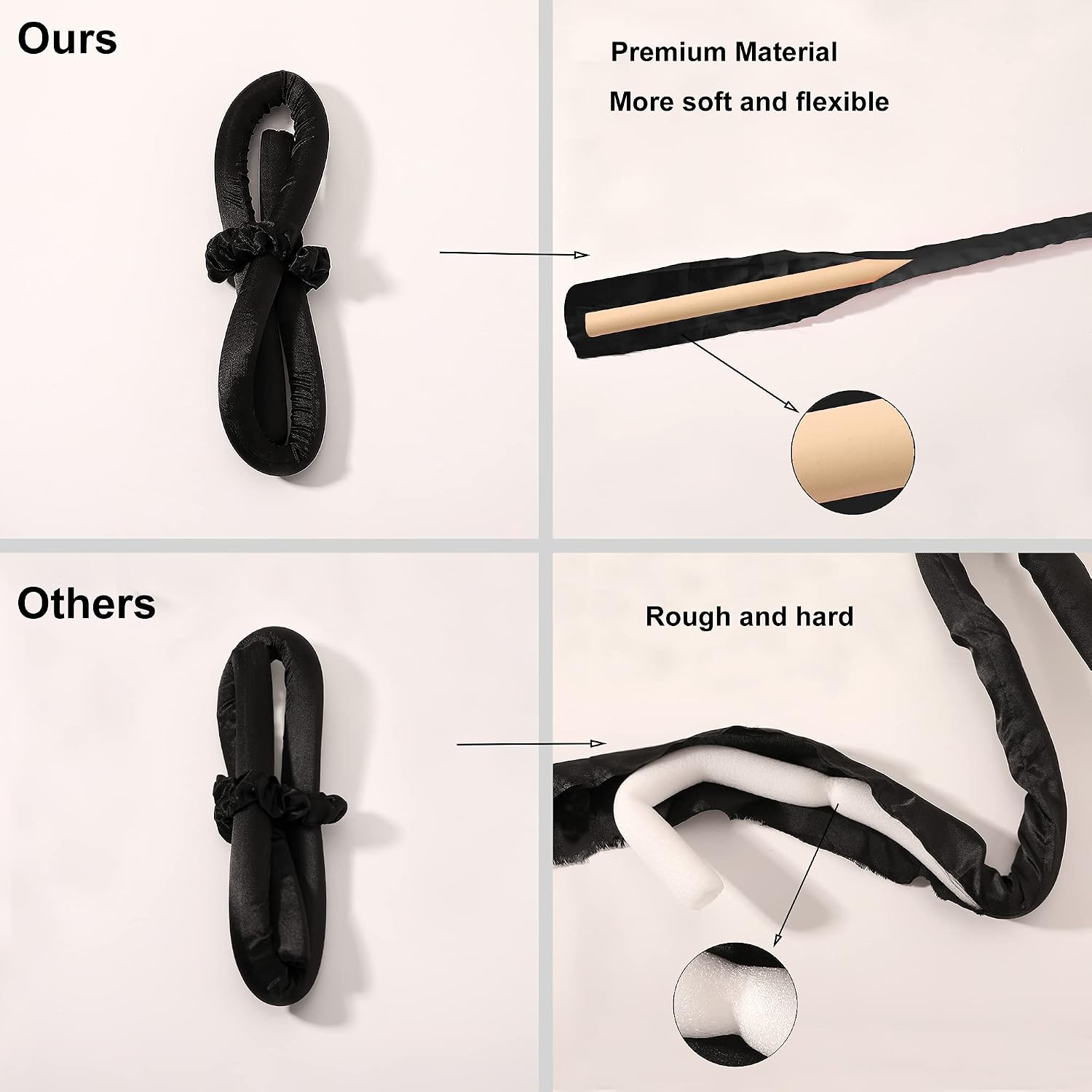 Buy Hair Rollers For Long Hair Curlers Heatless Curls Flexi Rods Jumbo Large Big No Heat Hair Roller Can Sleep In Soft Foam Curling Rods Hair Rollers Overnight For Women Gril S Make
