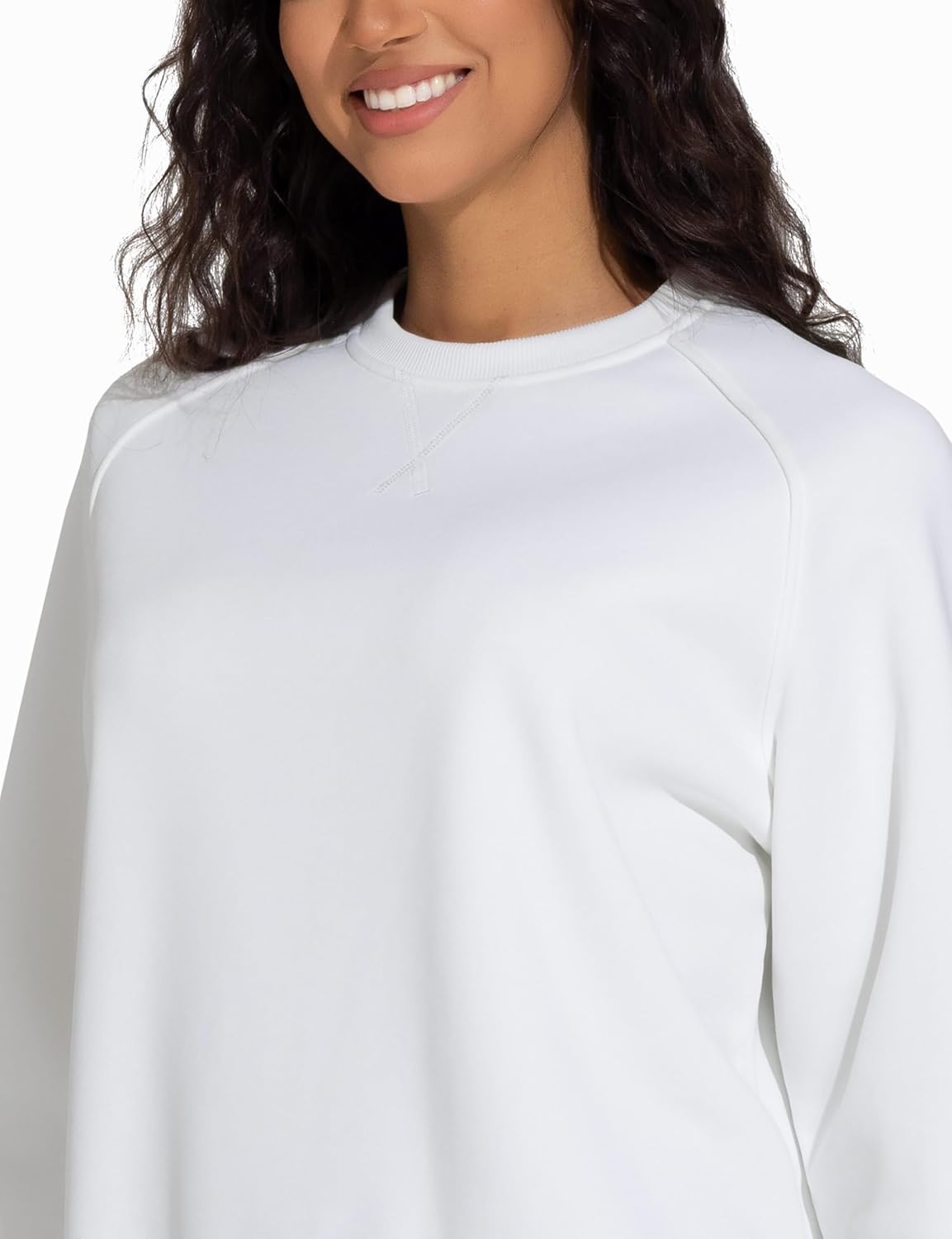 THE GYM PEOPLE Women's Long Sleeves Fleece Sweatshirts Loose Fit Crewneck Workout Casual Pullover Tops - Image 7