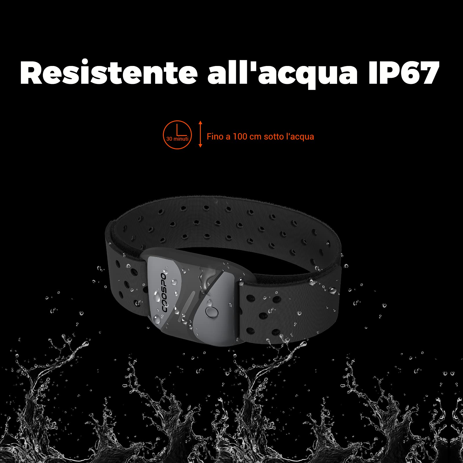CooSpo HW807 Pulsometr Bluetooth Ant+, trening funkcji HRV ze strefą tętna, kompatybilny z aplikacją CoospoRide/Strava/Adidas Run/Kinomap/Peloton