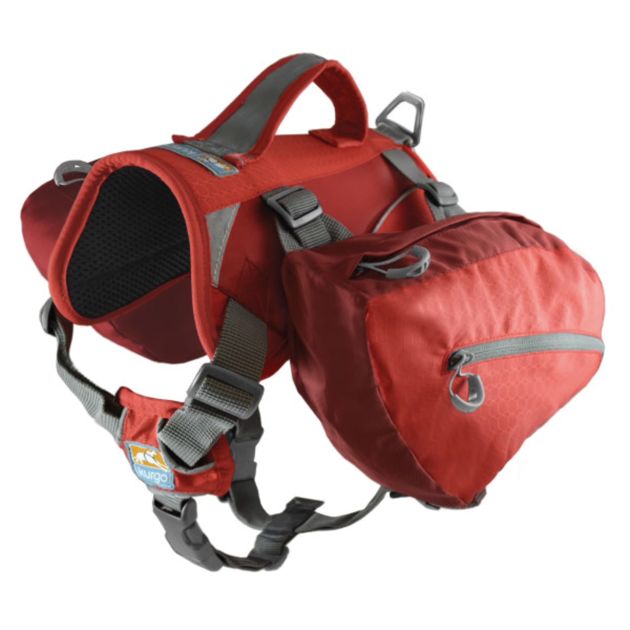 Kurgo Big Baxter Dog Backpack Harness, Chili/Barn Red