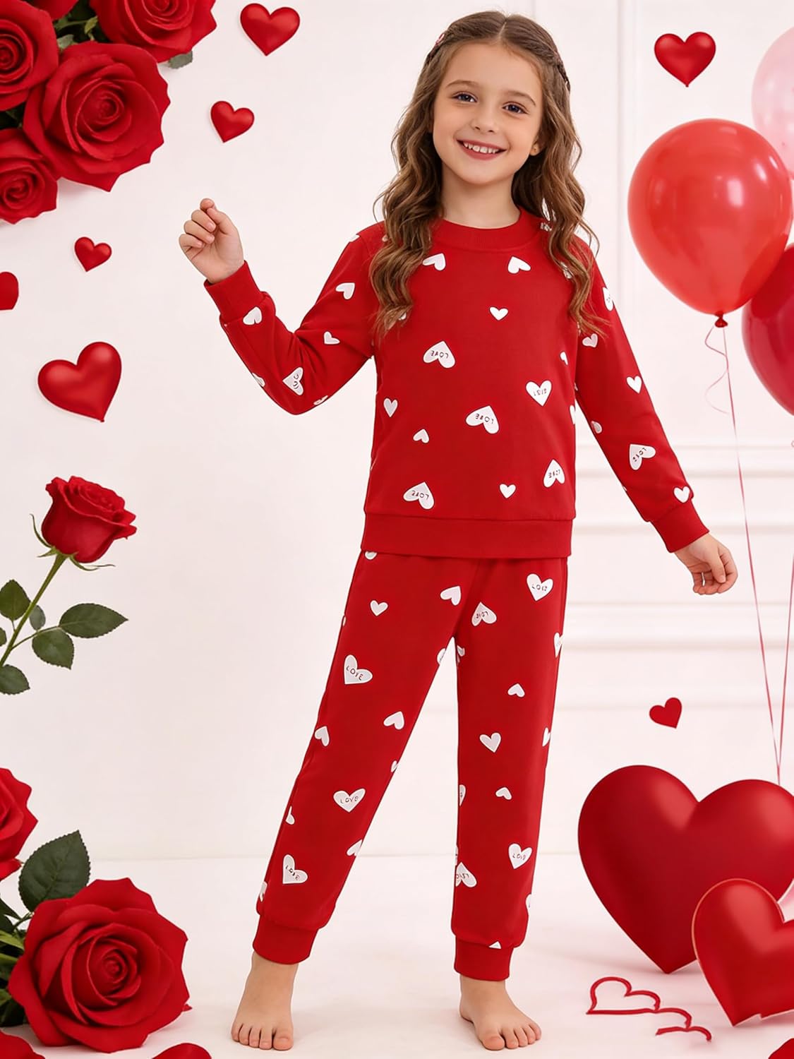 Little Girls 2 Piece Outfits Ruffle Sleeve Unicorn Sweatshirts Top and Leggings Set School Outfits Kids Clothing Set - Image 2