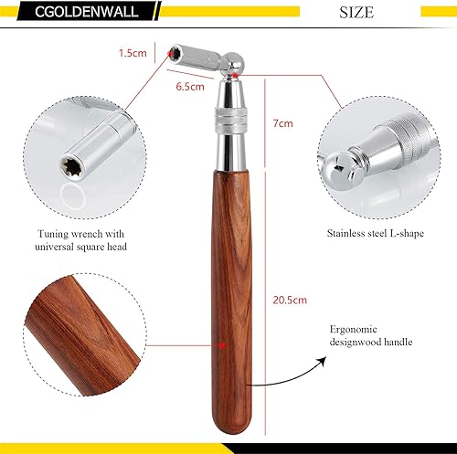 Miniatura 4 de CGOLDENWALL Kit de afinación de piano profesional, accesorios de reparación de piano, kit de herramientas de afinación de piano, herramientas de