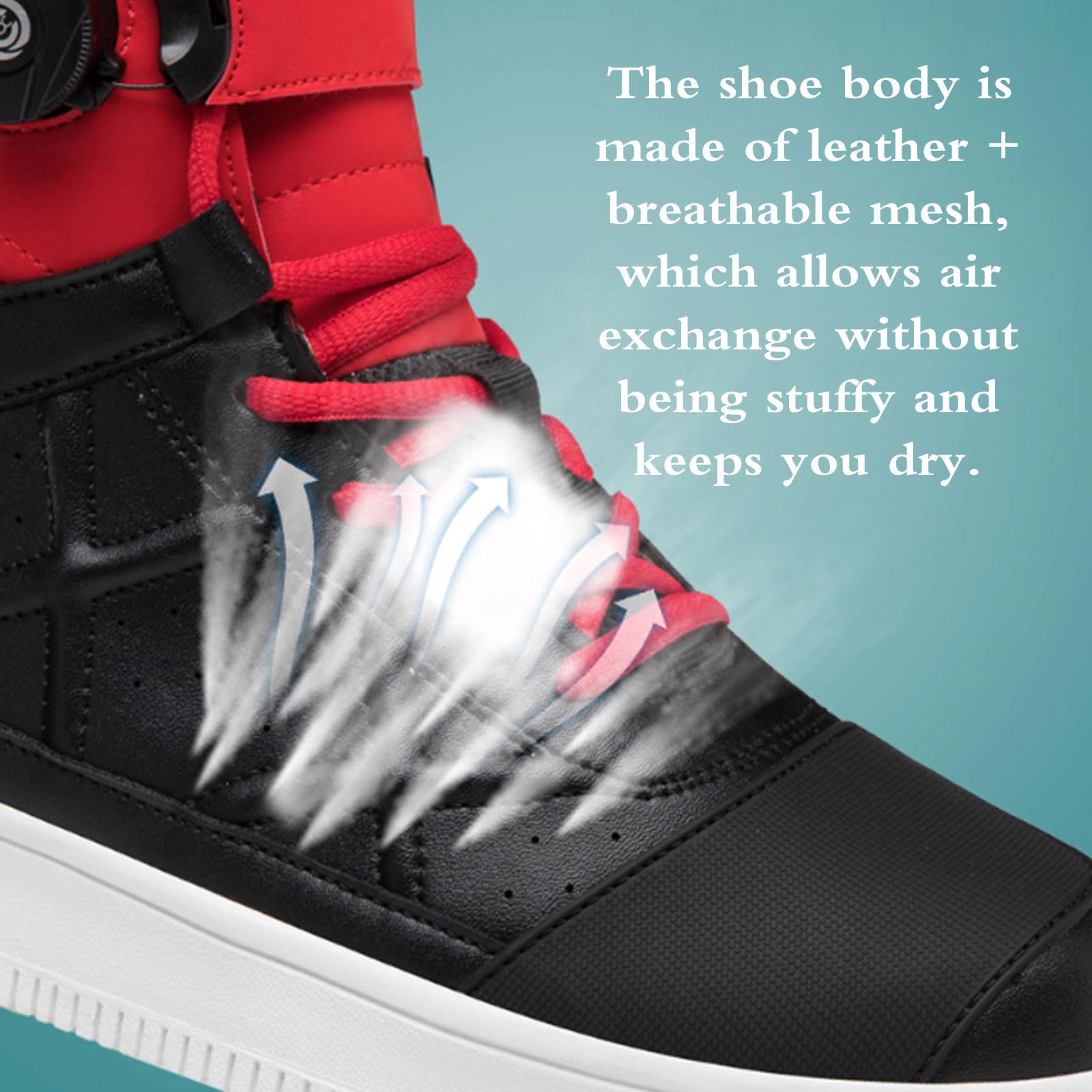 Moto Zapatos de Moto para Hombre,Zapatillas de Moto,Zapatillas de Motocross,Zapatillas de Motocicleta Casuales,Material de cueros,Suelas de Goma,Protección Tobillo y talón.