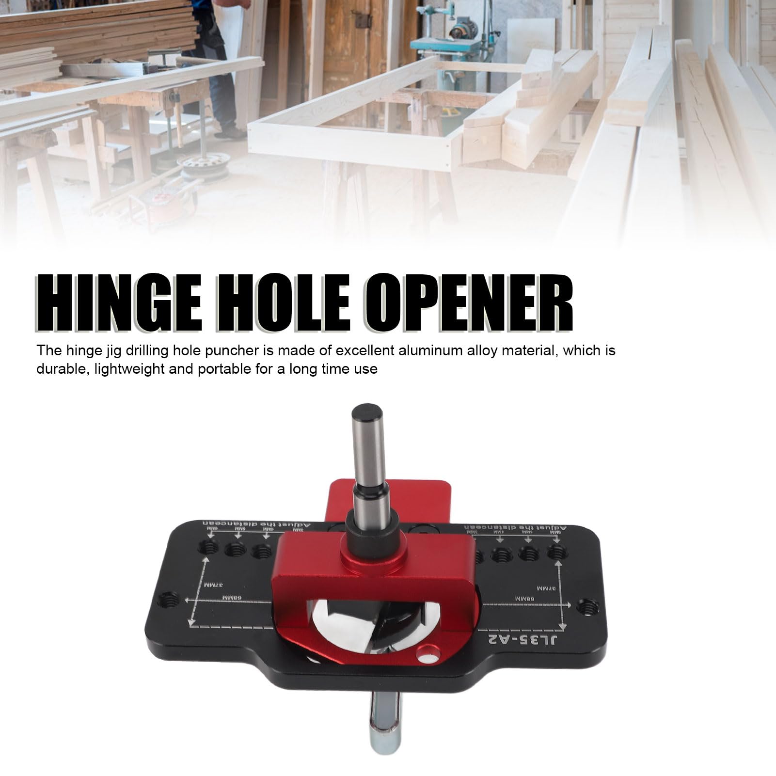 Cerniera Jig Perforazione Perforatrice 35mm Lavorazione Del Legno Pannello Porta Dell'Armadio Guida Per Trapano Localizzatore Punzone Apri Foro In Lega Di Alluminio