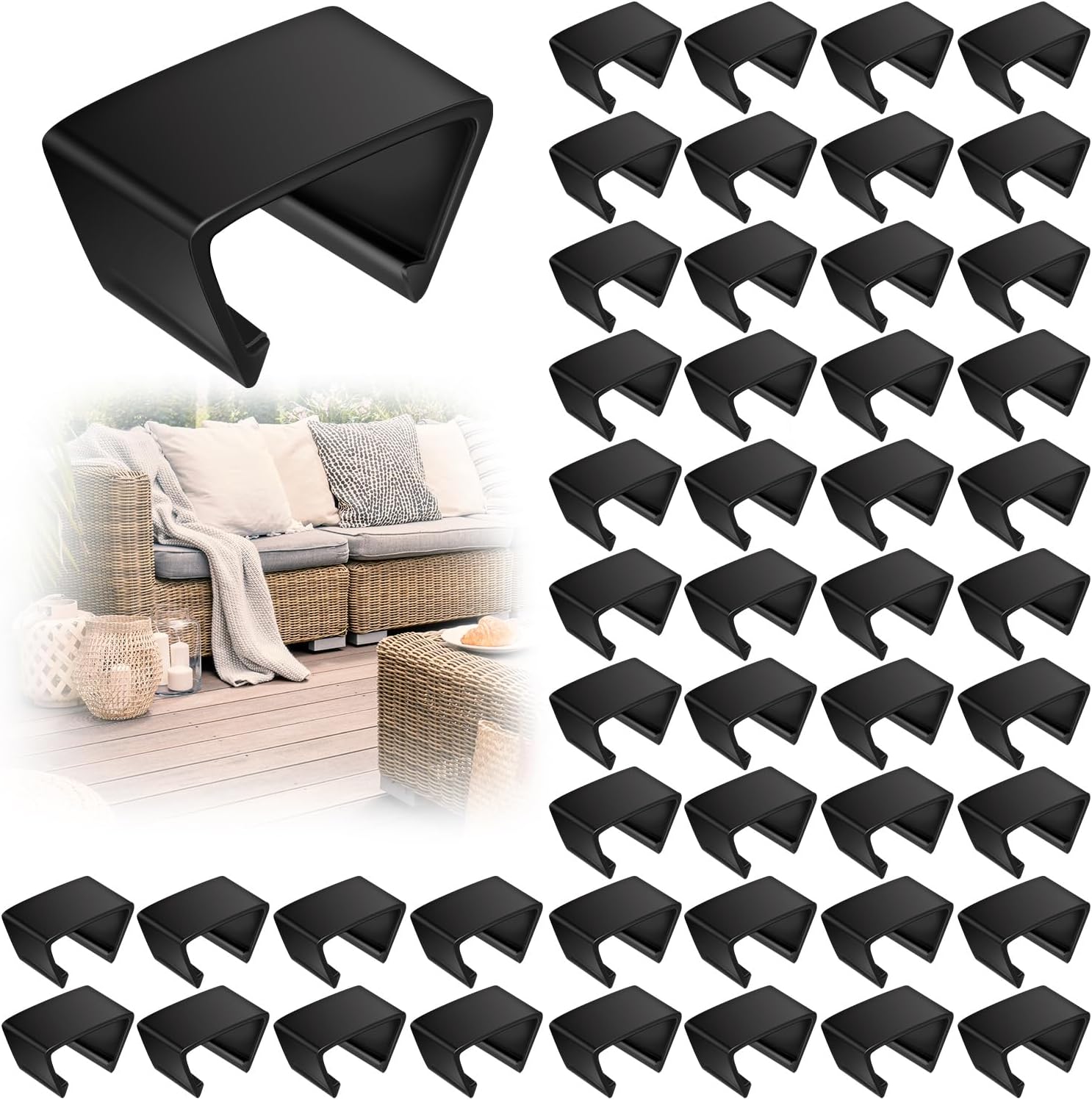 Outsunny Furniture Clips, Outdoor Sectional Couch