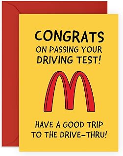 Central 23 Greeting Card for Men - 'Congrats on Passing Your Driving Test' - Congratulations Card for Women - Son Daughter Greeting Card - Celebration Card for Friends - Comes with Stickers