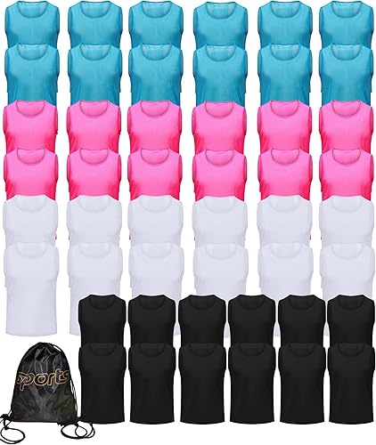Miniatura 13 de 12/24/48PCS Pinnies Youth Team Pennies para Deportes Niños y Chalecos Scrimmage para Fútbol Baloncesto Jersey Practice