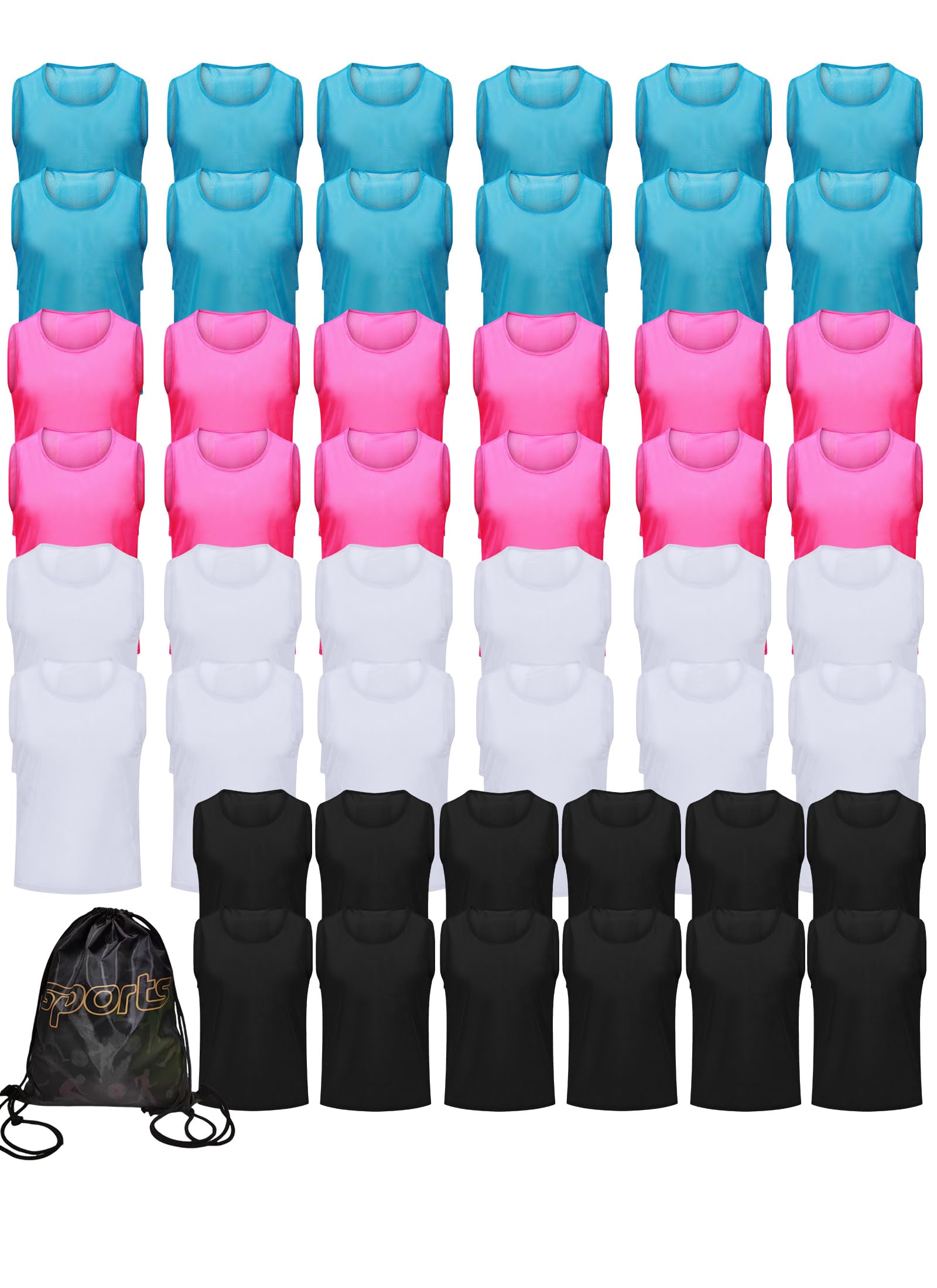12/24/48PCS Pinnies Youth Team Pennies for Sports Kids Adults