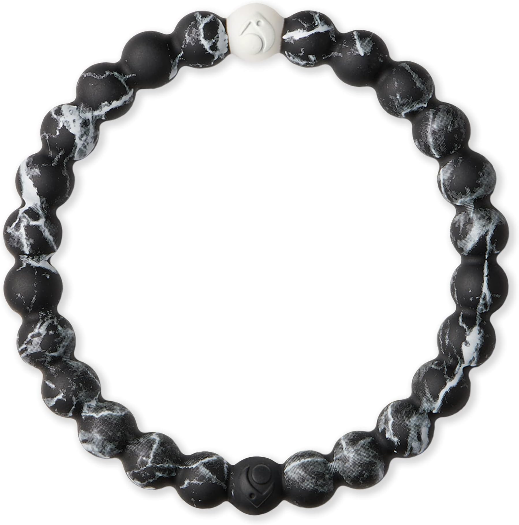 Classic Beaded Bracelets for Women & Men - Find Your Balance - Clear, Marble Black & White Silicone Stretch Bracelet - Mindfulness, Stress Relief & Mental Wellness Jewelry Inspirational Gift
