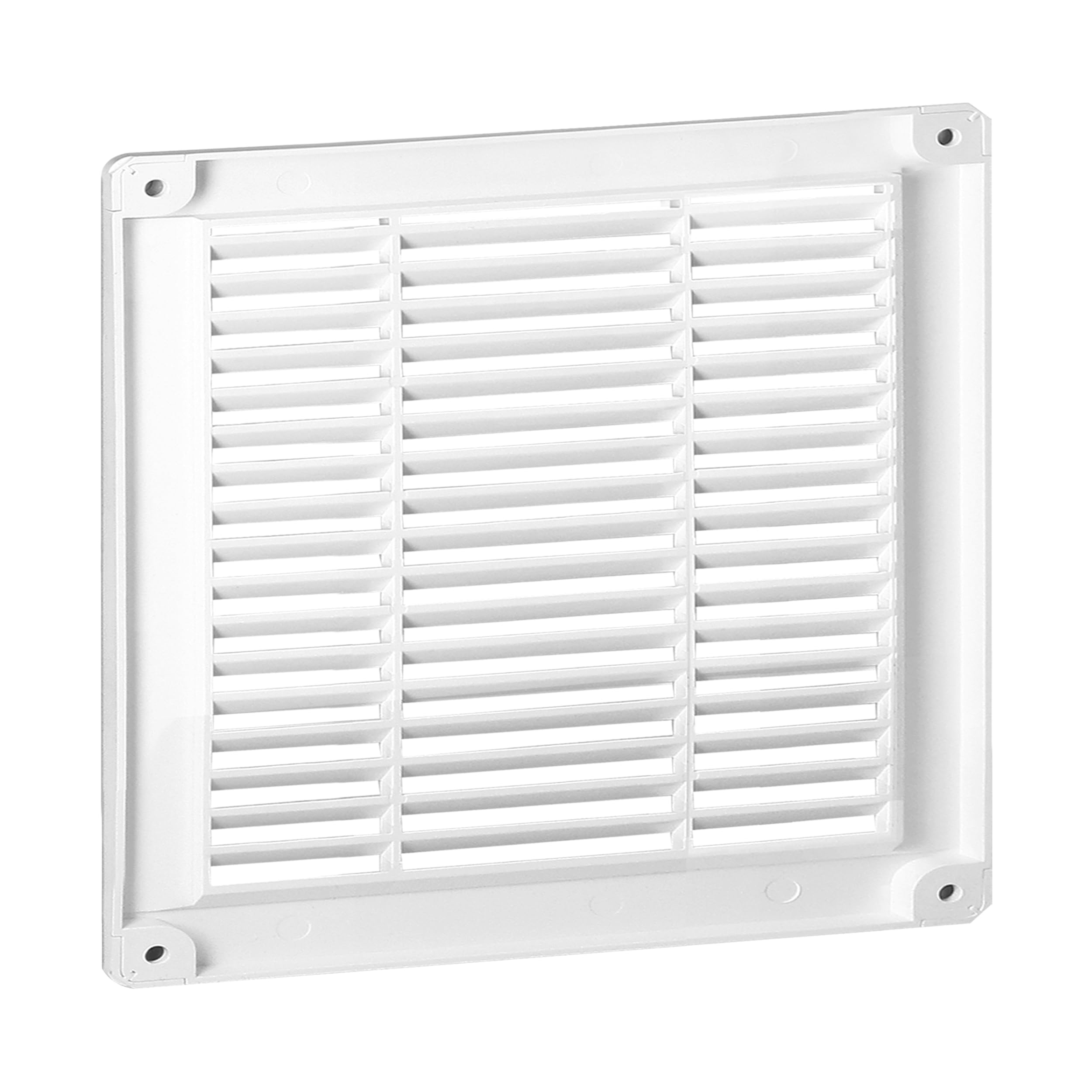 Kratka Wentylacyjna Uniwersalna Biała Klatka Wylotowa Kwadratowa Bez Kołnierza ABS (biały - 200 x 200 mm)