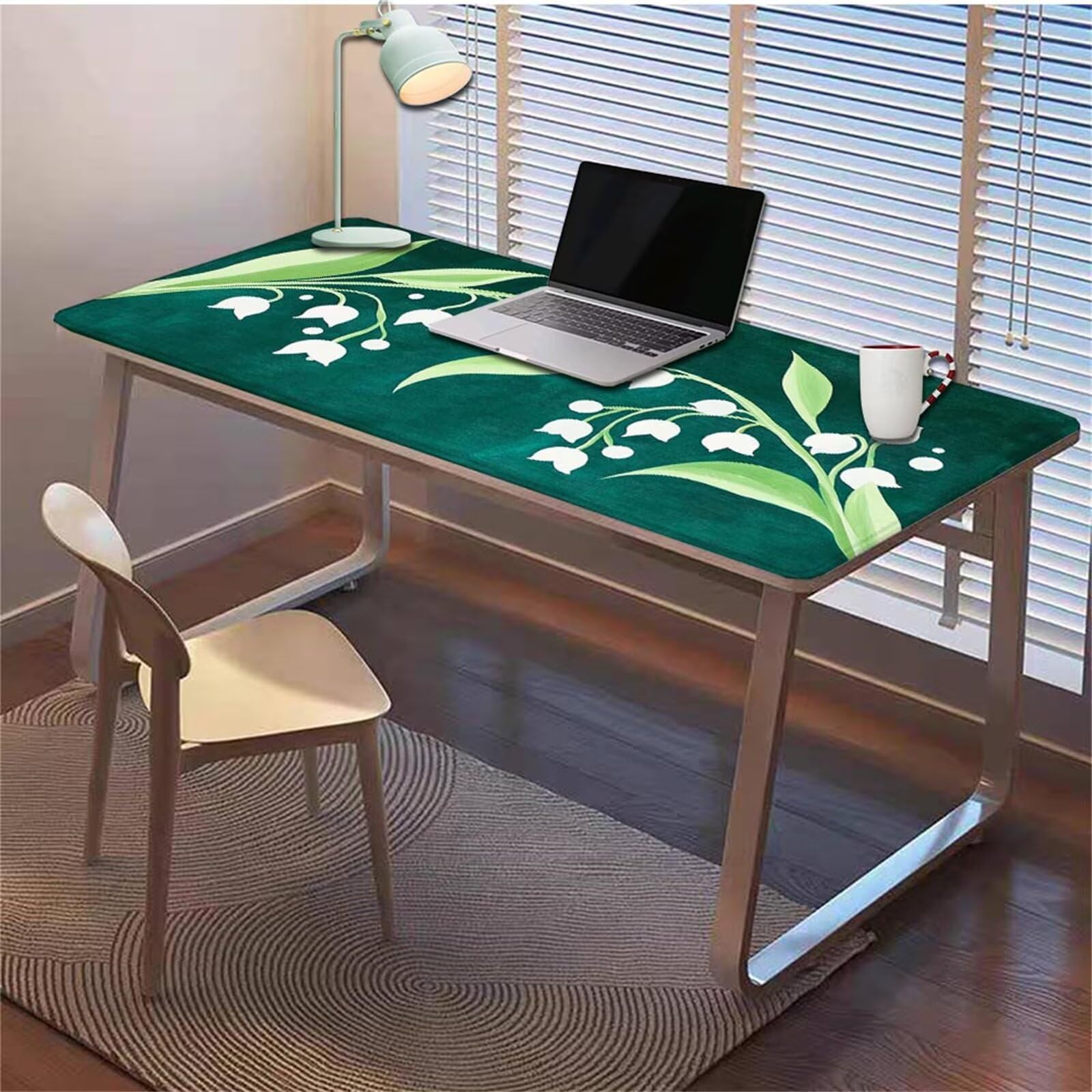 Gamingowa podkładka pod mysz 1200 x 600 x 3 mm, XXL, wodoszczelna, odporna na ścieranie, z przyszytymi krawędziami, zielona, podkładka na biurko, poprawia prędkość i precyzję pod laptopa, komputer