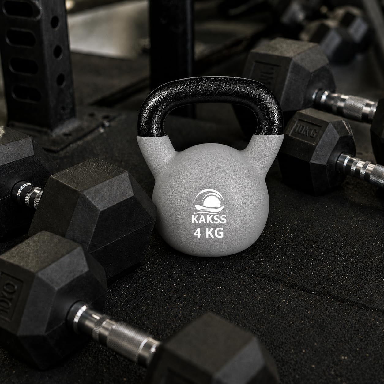 Kakss Kettlebell in neoprene a mezzo rivestimento (2 kg, 4 kg, 6 kg, 8 kg, 10 kg, 12 kg, 14 kg, 16 kg, 18 kg, 20 kg, 22 kg, 24 kg, 26 kg, 28 kg, 30 kg, 32 kg, 34 kg, 36 kg, 38 kg, 40 kg)