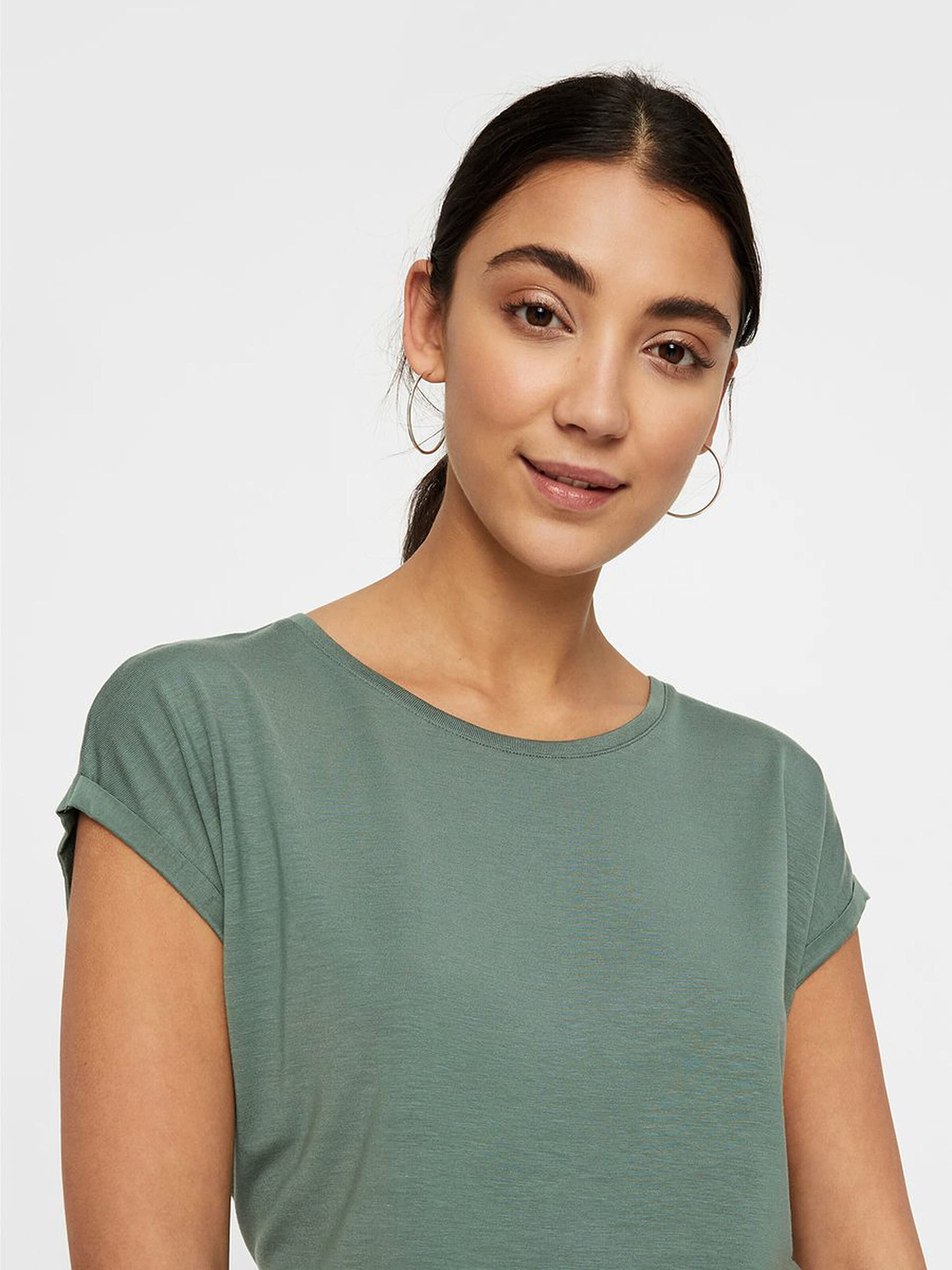 VERO MODA Damen Vmmaxi My Soft Ss U-Neck T-Shirt