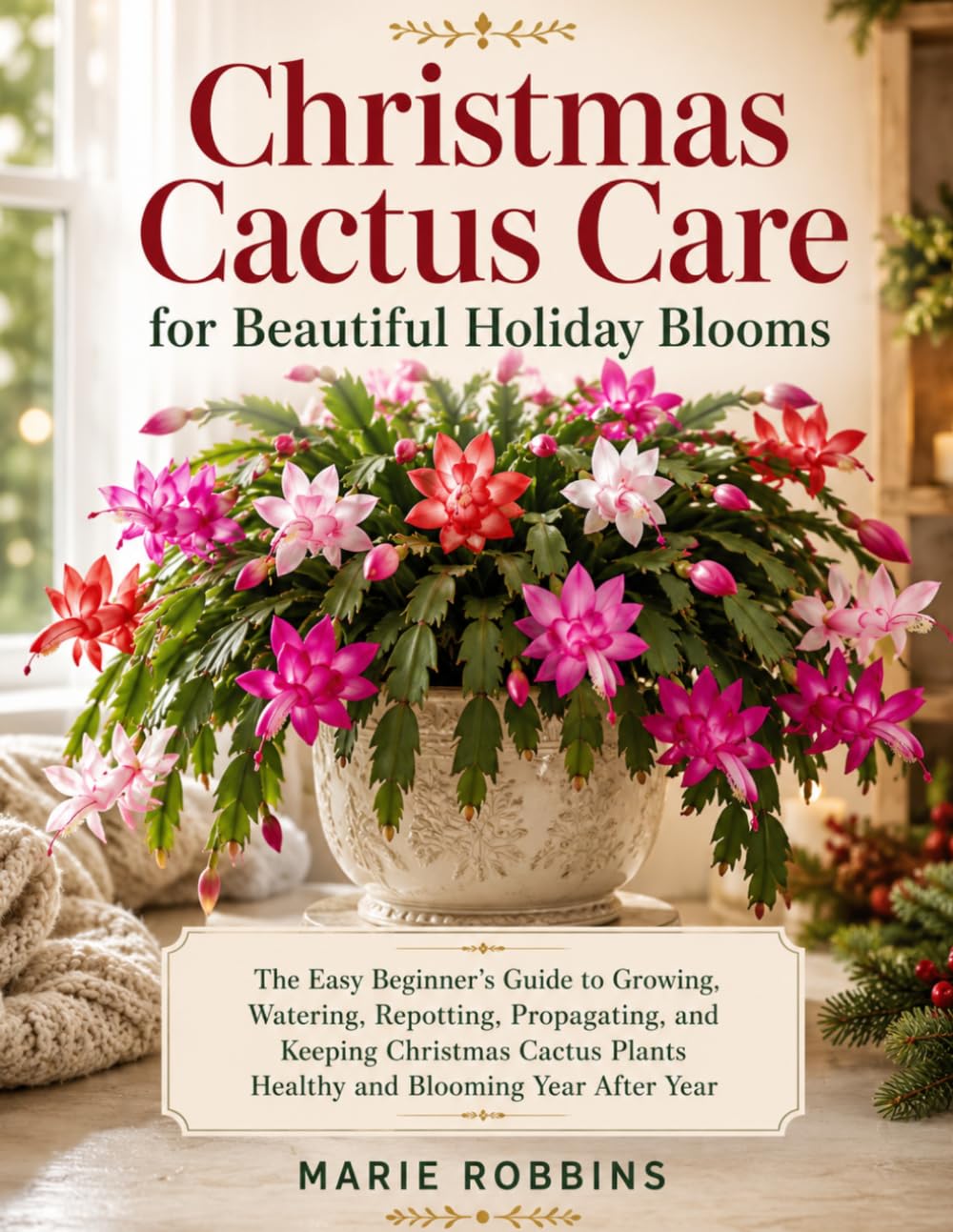 Christmas Cactus Care for Beautiful Holiday Blooms: The Easy Beginner’s Guide to Growing, Watering, Repotting, Propagating, and Keeping Christmas Cactus Plants Healthy and Blooming Year After Year