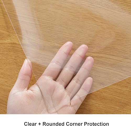 Miniatura 2 de LMDX Protector de mesa transparente para comedor de cocina, mantel multiusos  resistente al agua, fácil de limpiar, sin olor, almohadillas de mesa
