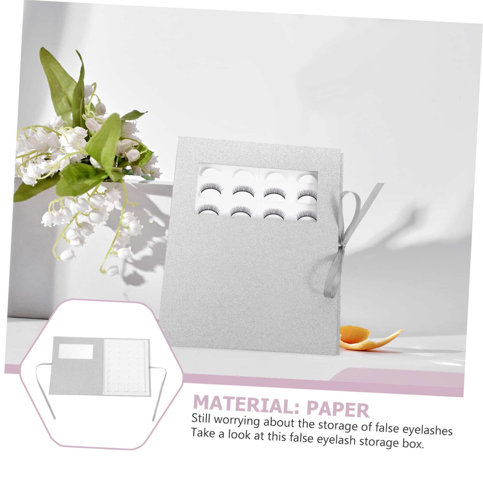 Mikinona 1pc Lash Storage Case with Window Eyelash Packing Box for Lightweight Portable and Protective Fake Eyelash Holder for Organizing False Lashes