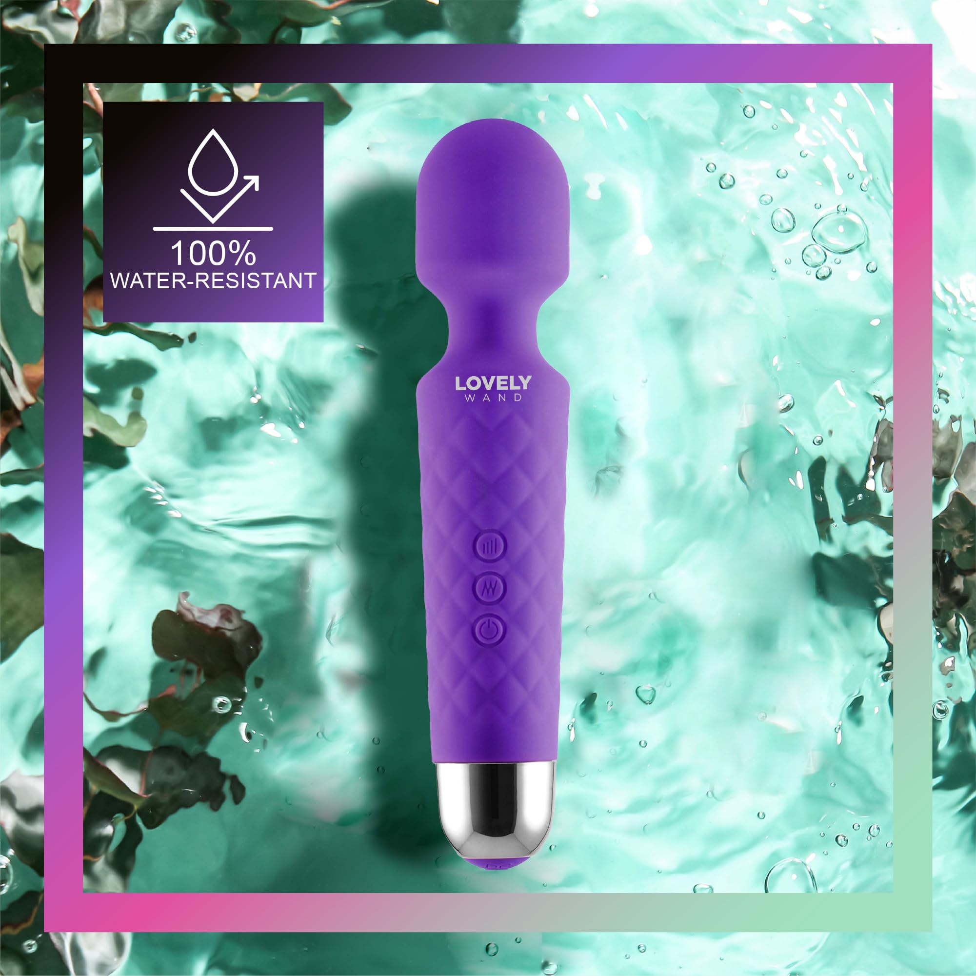 Vibratore Sessuale per Donna - Massaggiante Personale Con 8 Velocità e 20 Modalità - Stimolatore Punto G - Dildo vibrante, Vibratorepunto squirt, Giocattoli Sessuali - Lovely Wand (Viola)