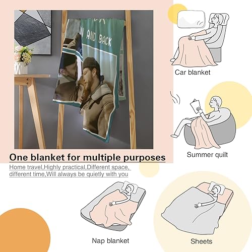 Vista 150 de Manta personalizada con texto fotográfico, manta de imagen personalizada para bebé, madre, padre, adultos, amigos, amantes, regalo personalizado