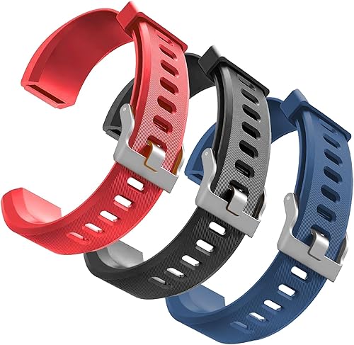 Miniatura 14 de Bandas de reloj de repuesto hoeslaw para ID115plus HR, conjunto de bandas de muñeca para monitor de actividad Very Fit Pro, correas de reloj